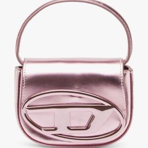 Diesel 1DR-Iconic shoulder bag in mirrored leather